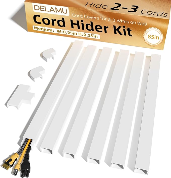 Delamu Cord Hider, 85in Cord Covers by DELAMU