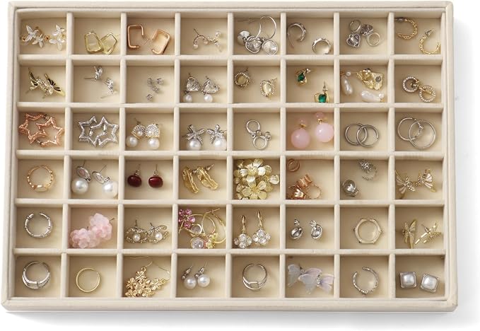Large Jewelry Organizer for Drawer Insert Velvet Stackable Jewelry Trays for by Unknown
