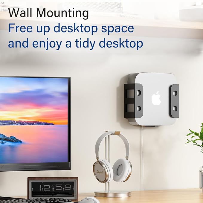 BYMECOST Under Desk Laptop Mount, Metal Under Desk Storage Holder, - Image 3