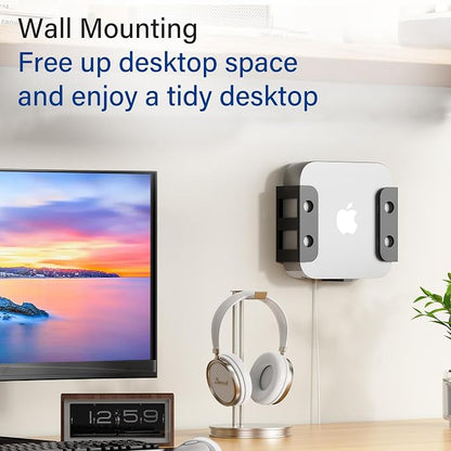 BYMECOST Under Desk Laptop Mount, Metal Under Desk Storage Holder, - Image 3