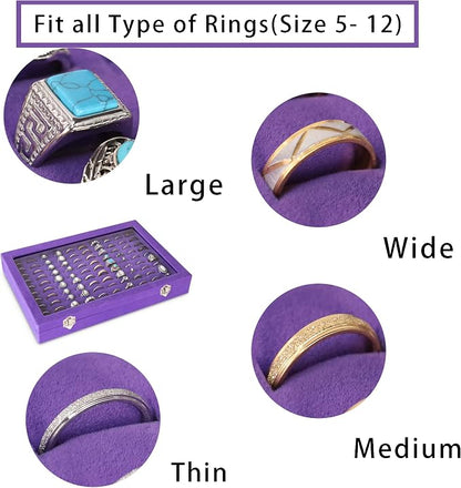 Frebeauty Ring Organizer Tray 100 Slots Ring Holder - Image 4