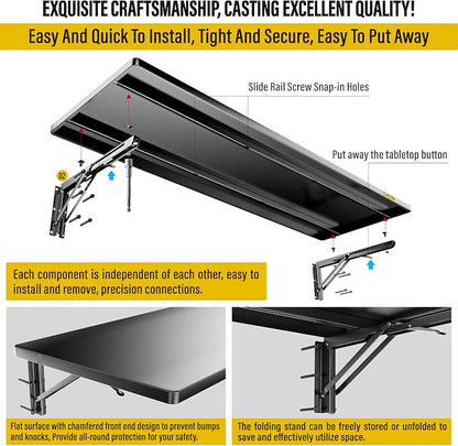 2pack-1.3x4ft Adjustable Rail Type Folding Storage Rack Shelf, Suitable - Image 6