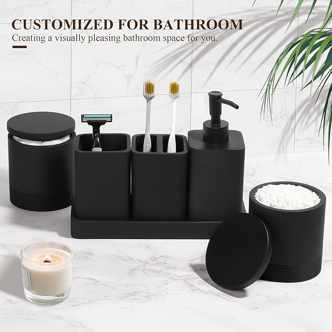 YMXYJM Bathroom Accessories Set, 6 Piece Bathroom Set - Image 3