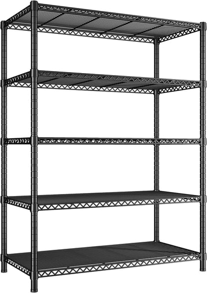 REIBII 5 Shelf Metal Shelving 72''H Storage Shelves Steel Wire Shelving by REIBII