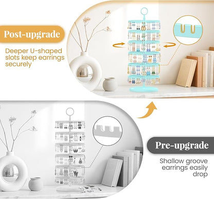 EsLuker.ly Earring Holder Organizer Rotating Stud Display Tree Rack, 6 Tier | - Image 6