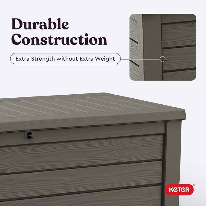 Keter Westwood 150 Gallon Resin Large Outdoor Storage Box - Image 8