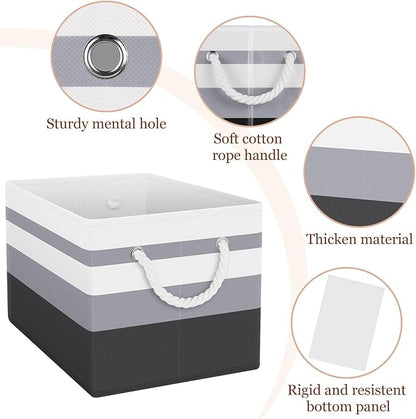 Storage Bins 3-Pack, Foldable Storage Baskets - Image 3
