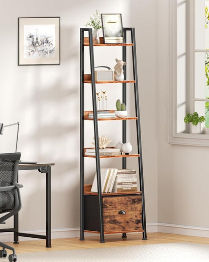 Furologee 6 Tier Ladder Shelf, Ladder Bookshelf - Image 6