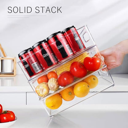 12 Pack Refrigerator Organizer Bins, 3 Sizes Stackable Clear Pantry Storage - Image 7