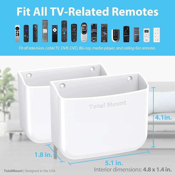 TotalMount Hole-Free Remote Holders – Eliminate Need to Drill Holes in Your Wall - Image 3