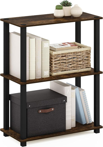 Furinno TURN-S-TUBE Storage Shelves, 3-Tier Book Shelf, Corner Shelf, Toolless by Furinno-FitsYourSpaceFitsYourBudget