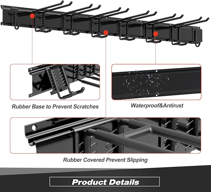 Storaboks Heavy Duty Garage Storage Rack System, Wall Mounted Tool Organizer - Image 4