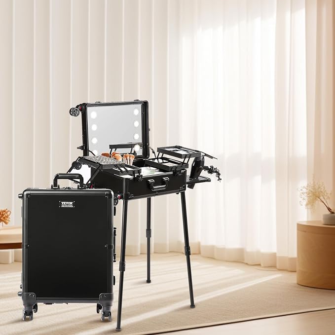 VEVOR Makeup Train Case Professional Makeup Storage Organizer Box Make Up - Image 8