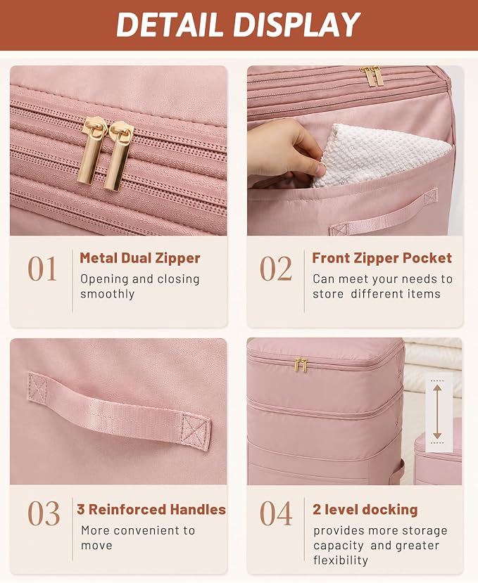 Ultra Space Saving Self Compression Organizers, Double Zipper Compression - Image 5