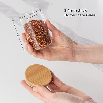 Empty Spice Jars with Label Pack. Small 6oz Spice Storage Bottles with 112 - Image 3