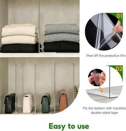 Thickened Closet Shelf Dividers Closet Shelf Organizers and Storage Acrylic - Image 3