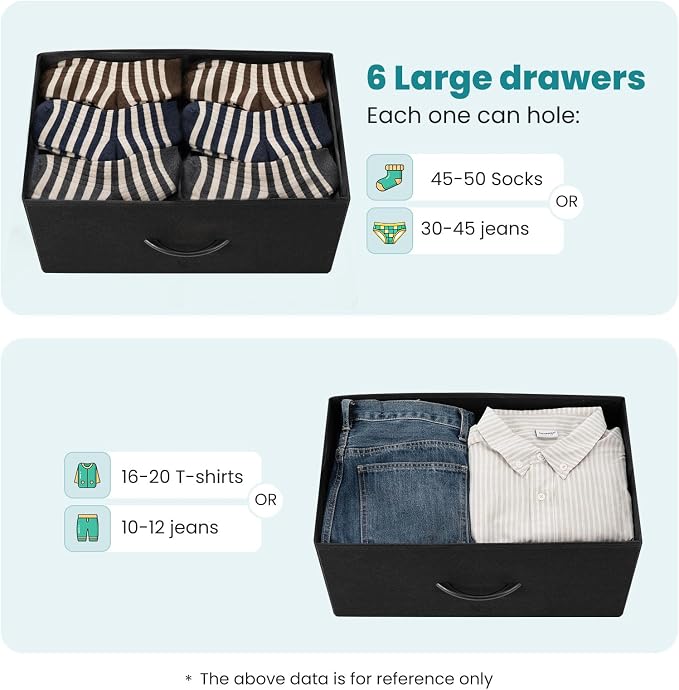 DUMOS 8 Drawer Dresser for Bedroom, Fabric Storage Organizer - Image 4