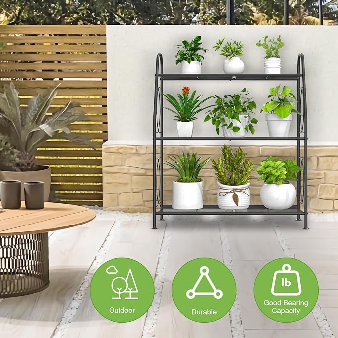 VyGrow Plant Stand, 3 Tier Plant Shelf - Image 3