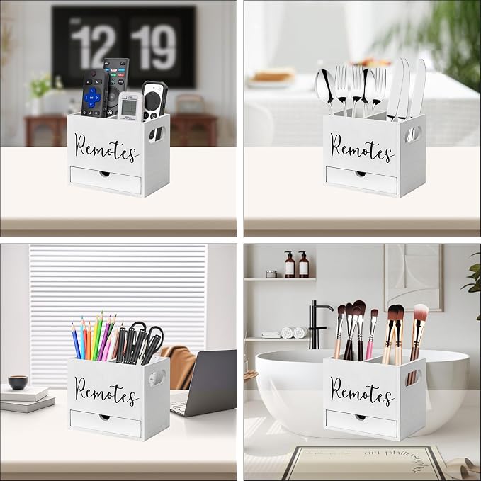 Remote Control Holder, 2 Slot TV Remote Holder& Desk Organizer - Image 7