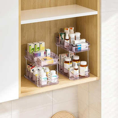 Delamu 2-Tier Under Sink Organizers and Storage, Pull Out Kitchen Pantry - Image 8