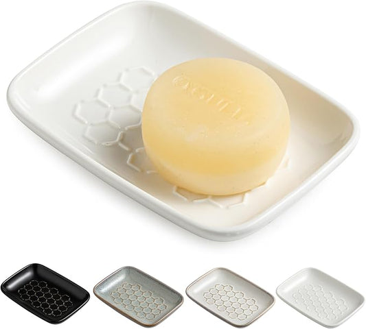 Gomakren Soap Dish for Shower, Bar Soap Holder, Christmas Ceramic Soap Dishes by Gomakren