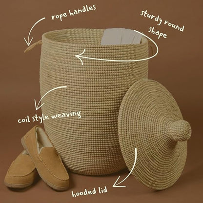 Tall Large Decorative Wicker Storage Basket - Image 5