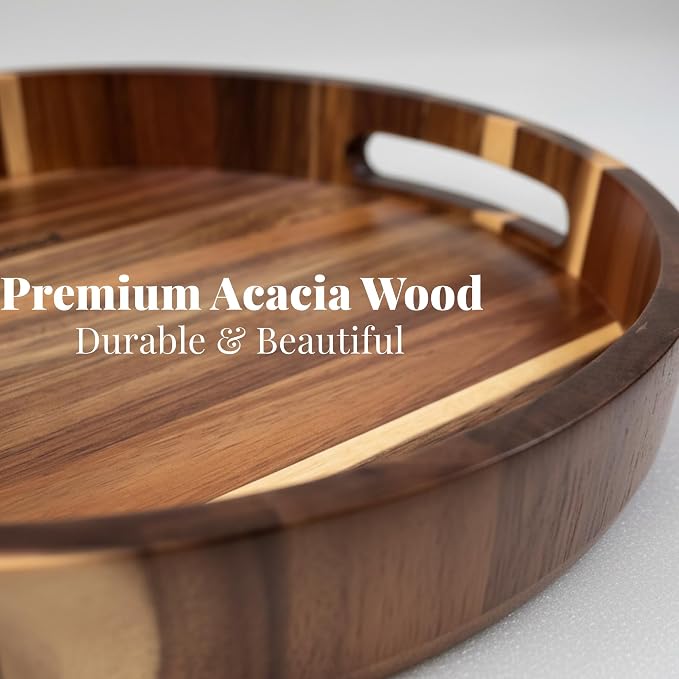 Acacia Wood Lazy Susan - Image 4
