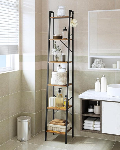 Hzuaneri Ladder Shelf, Freestanding Corner Storage Shelf | Bookcase - Image 3