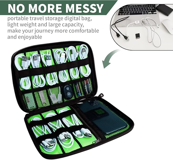 Lcsmaokin Electronics Travel Organizer, Portable Waterproof Electronic Travel - Image 3