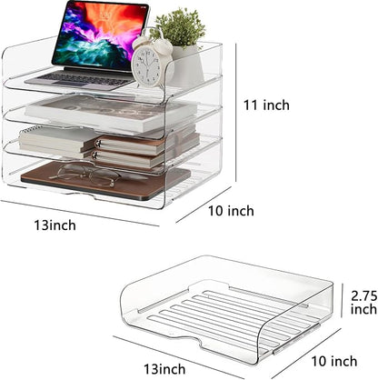 DCA 4 Tier Large Capacity Desk Organizer, Home & School Use | Easy Assemble | - Image 6