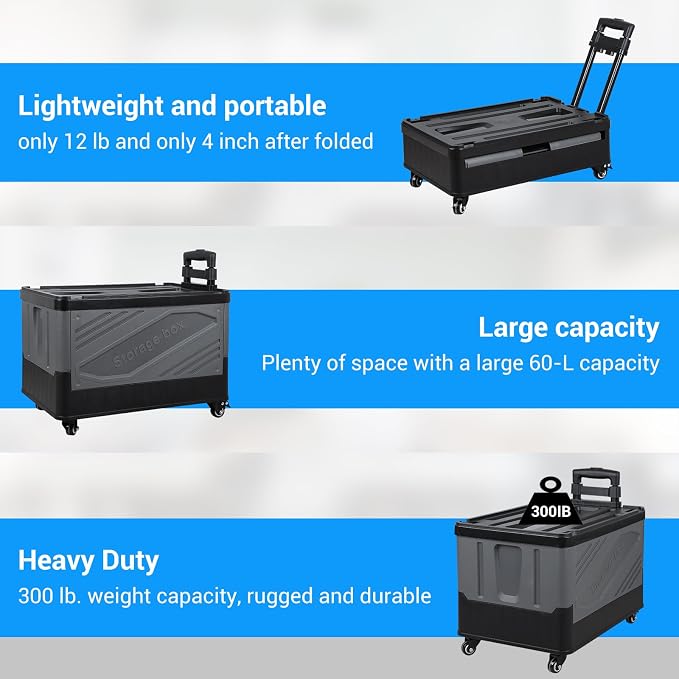 XCBYT Storage Bins with Wheels - Image 3