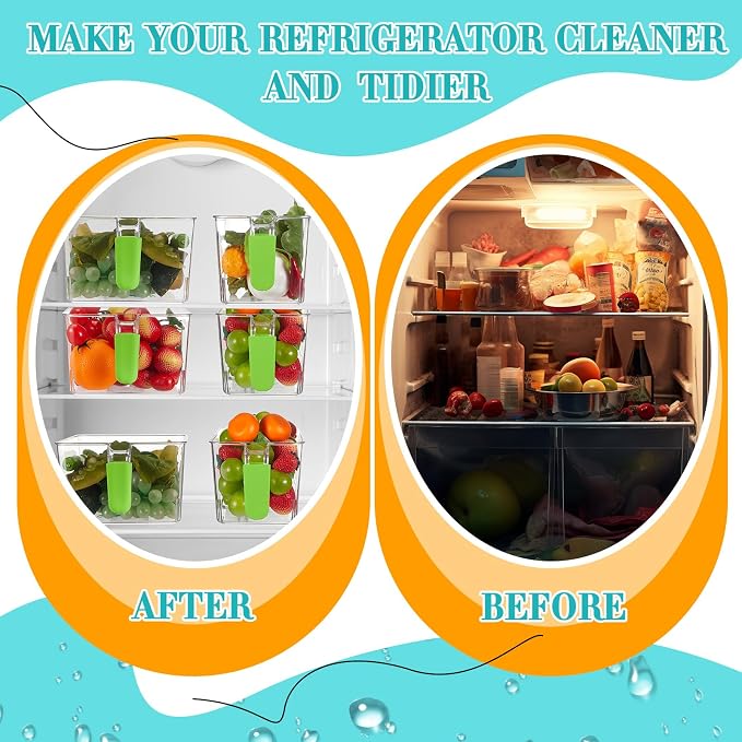 Havawish Ice Storage Bin and Flexible Scoop Set Plastic Freezer Bin - Image 4
