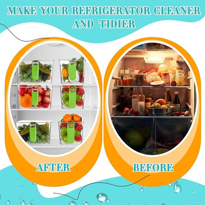 Havawish Ice Storage Bin and Flexible Scoop Set Plastic Freezer Bin - Image 4