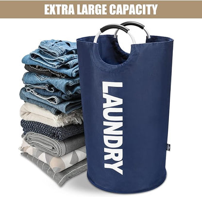 DOKEHOM 90L Large Laundry Basket, Collapsible Laundry Bag, Freestanding Tall - Image 5