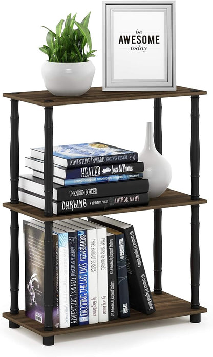 Furinno TURN-N-TUBE Storage Shelves, 3-Tier Book Shelf, Corner Shelf, Toolless by Furinno-FitsYourSpaceFitsYourBudget