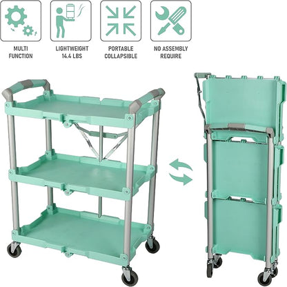 Olympia Tools 89-349 Pack-N-Roll Folding Collapsible Service Cart, 150LB - Image 4