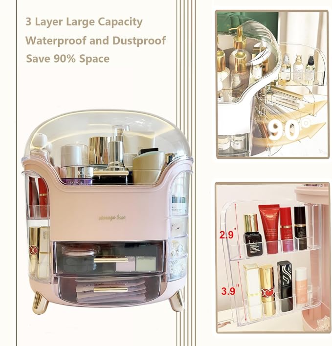 Upgrade Large Makeup Organizer Countertop Vanity Organizer Cosmetic Organizer - Image 3
