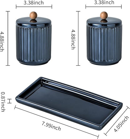 Qtip Holder Bathroom Set with Tray - Image 3