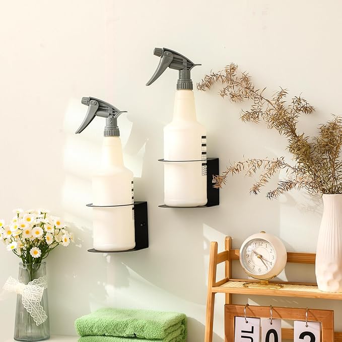 Zonon 2 Pcs Magnetic Spray Can Holder Metal Spray Bottle Holder Wall Mount - Image 3