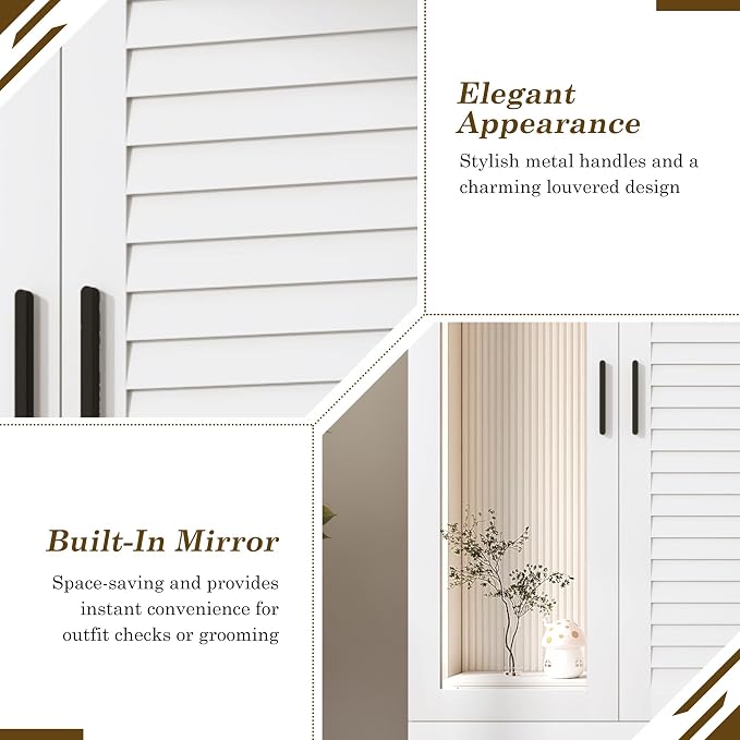 jiteentarou 2 Door Armoire Wardrobe Closet Cabinet - Image 7
