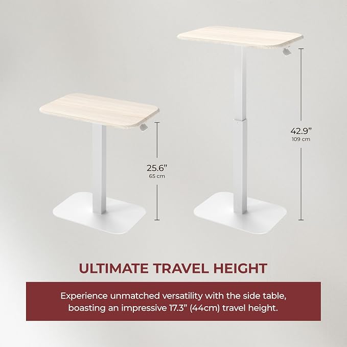 Elevance Height Adjustable Side Table, Versatile Accent - Image 2