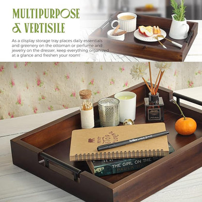 Ottoman Tray, Acacia Wood Serving Tray - Image 7