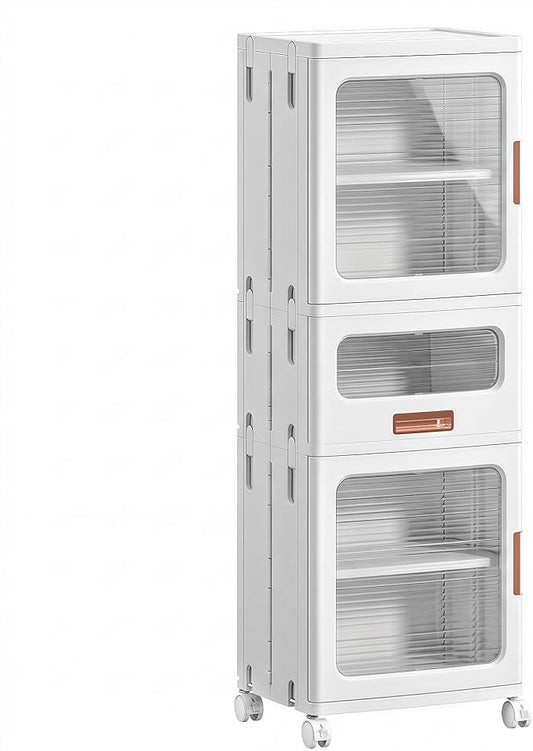 VECELO 3-Tier Narrow Bathroom Storage Cabinet by VECELO