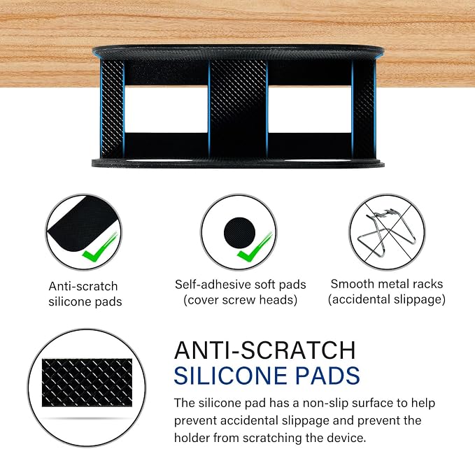 BYMECOST Under Desk Laptop Mount, Metal Under Desk Storage Holder, - Image 3