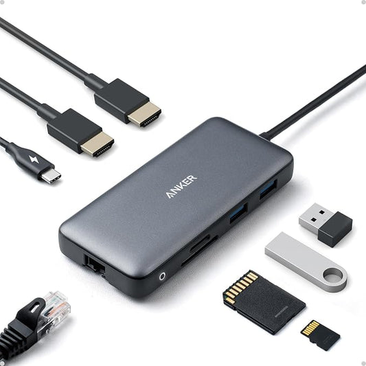 Anker Laptop Docking Station Dual Monitor, 8-in-1 USB C Hub, 4K Dual Monitor by Unknown
