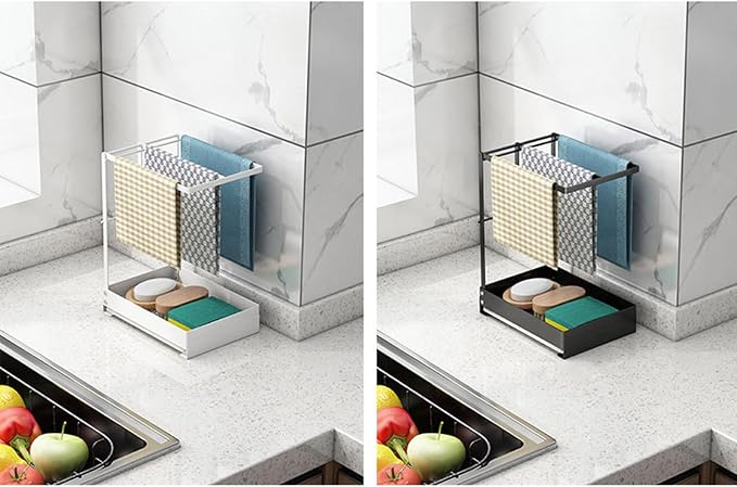Collapsible Sink Holder Kitchen Tool Organizer Drain Tray - Image 7