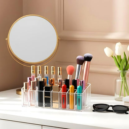 4 Pcs Perfume Organizer, 24 Slots Clear Acrylic Lipstick Organizer, Perfume - Image 5