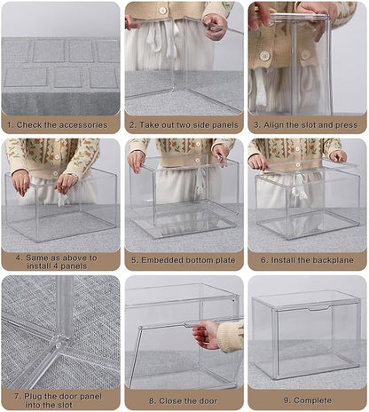 Clear Stackable Plastic Storage Bins - Image 9