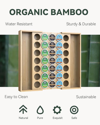 Larger Expandable Bamboo Coffee Pod Holder - Image 6