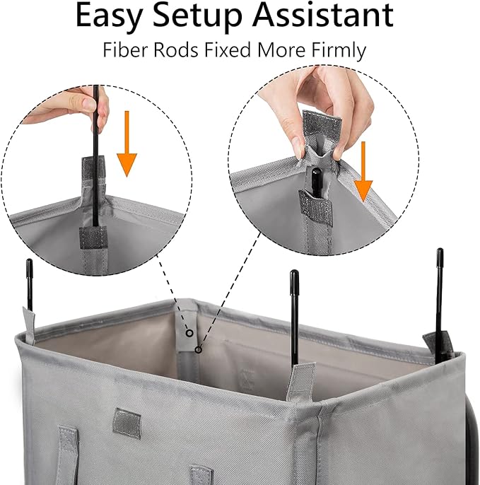 WOWLIVE 100L Laundry Hamper - Image 7